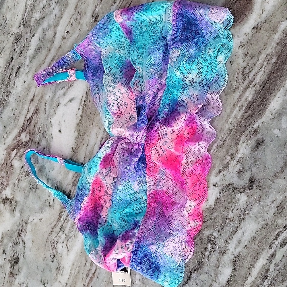 Victoria's Secret PINK Camisole Bra Tie Dye Top NWT Size L